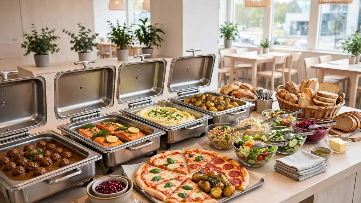 Billigaste buffén i Sverige – generöst buffébord med sallader och varmrätter