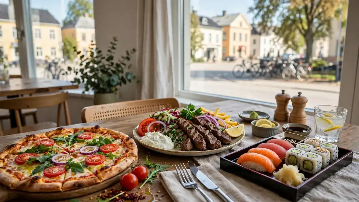 Dagens lunch i Enköping – pizza, sushi och hamburgare serverade till lunch