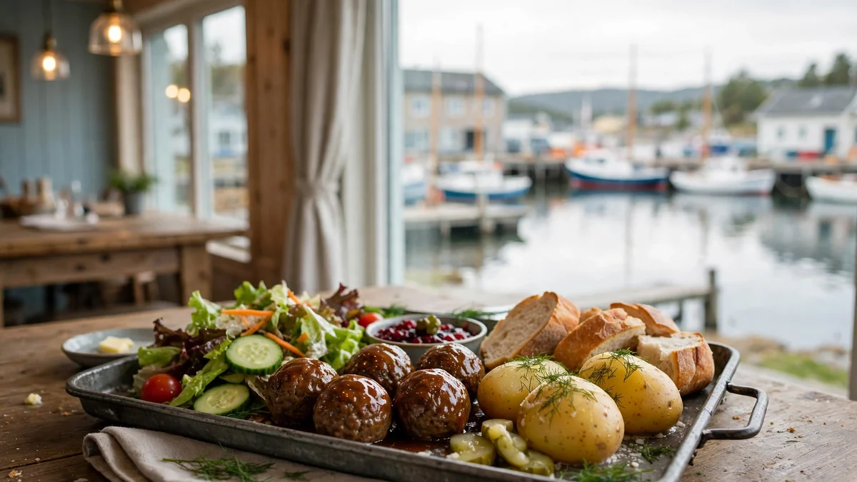 Dagens lunch i Hudiksvall – husman och pizza serverade på tallrik
