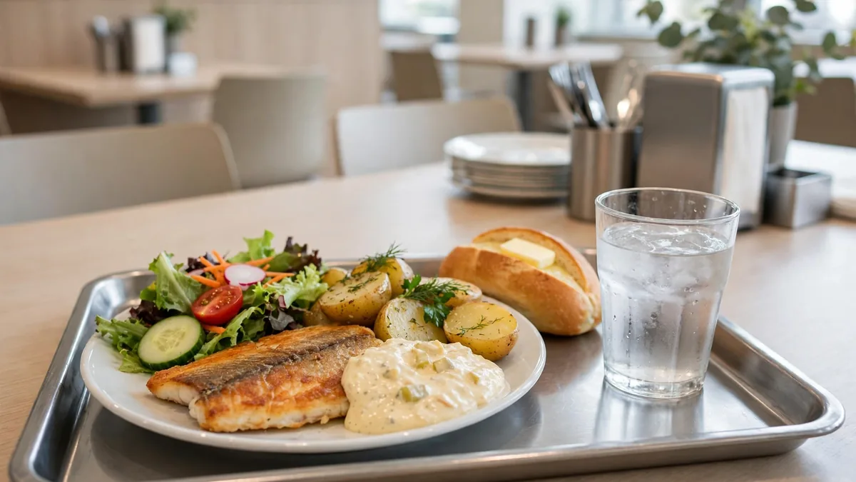 Dagens lunch i Motala – lunchrätter med sallad och bröd