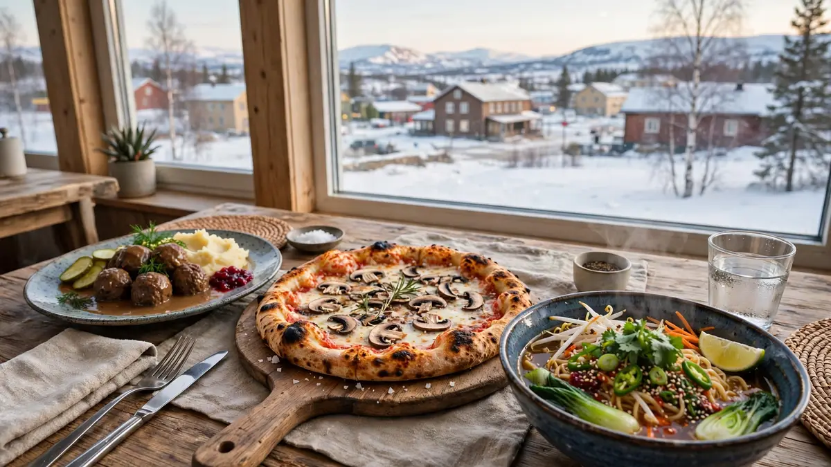 Dagens lunch i Piteå – husmanskost, pizza och asiatiska rätter serverade till lunch