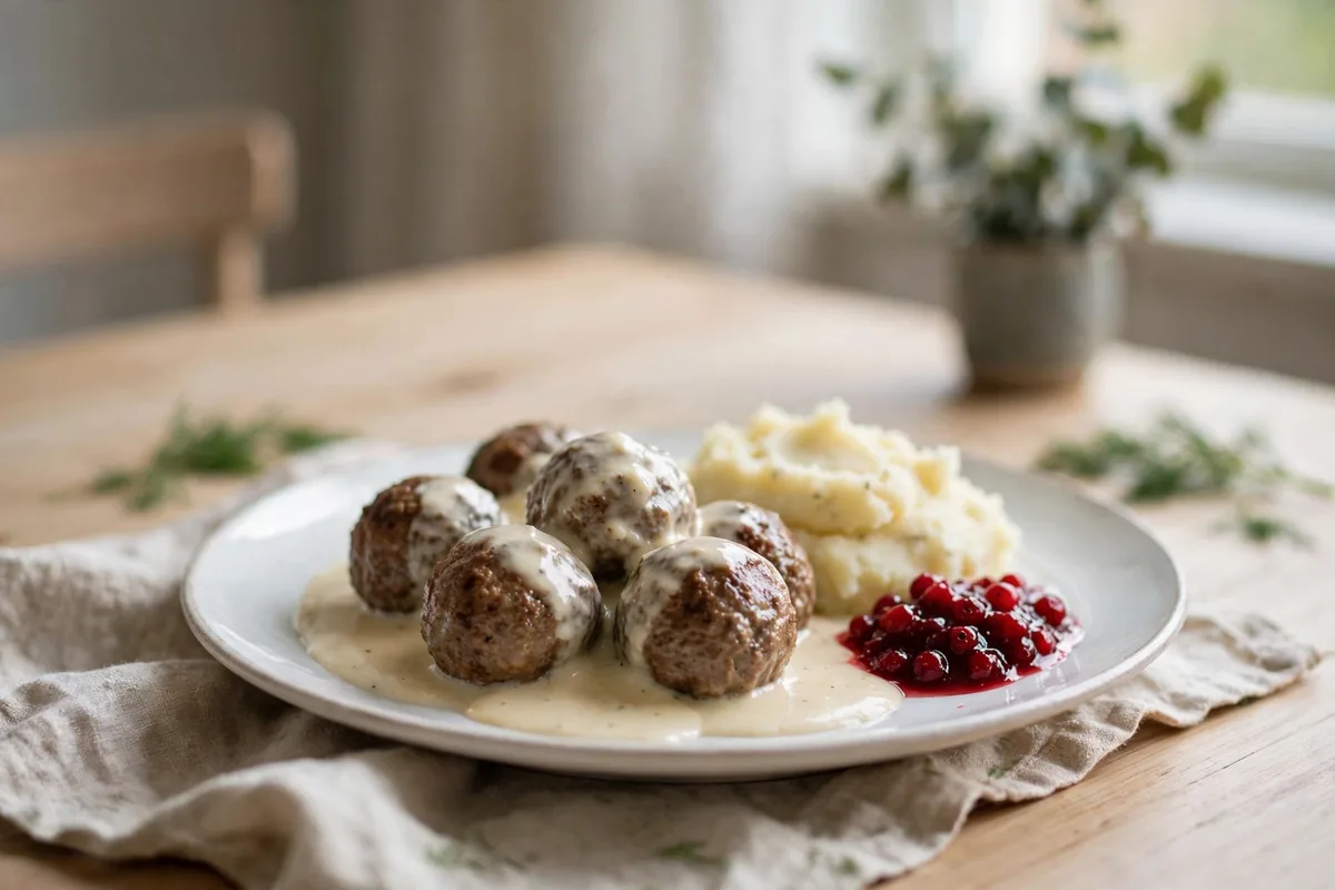 Dagens lunch i Stockholm – köttbullar med potatismos och lingon 2026