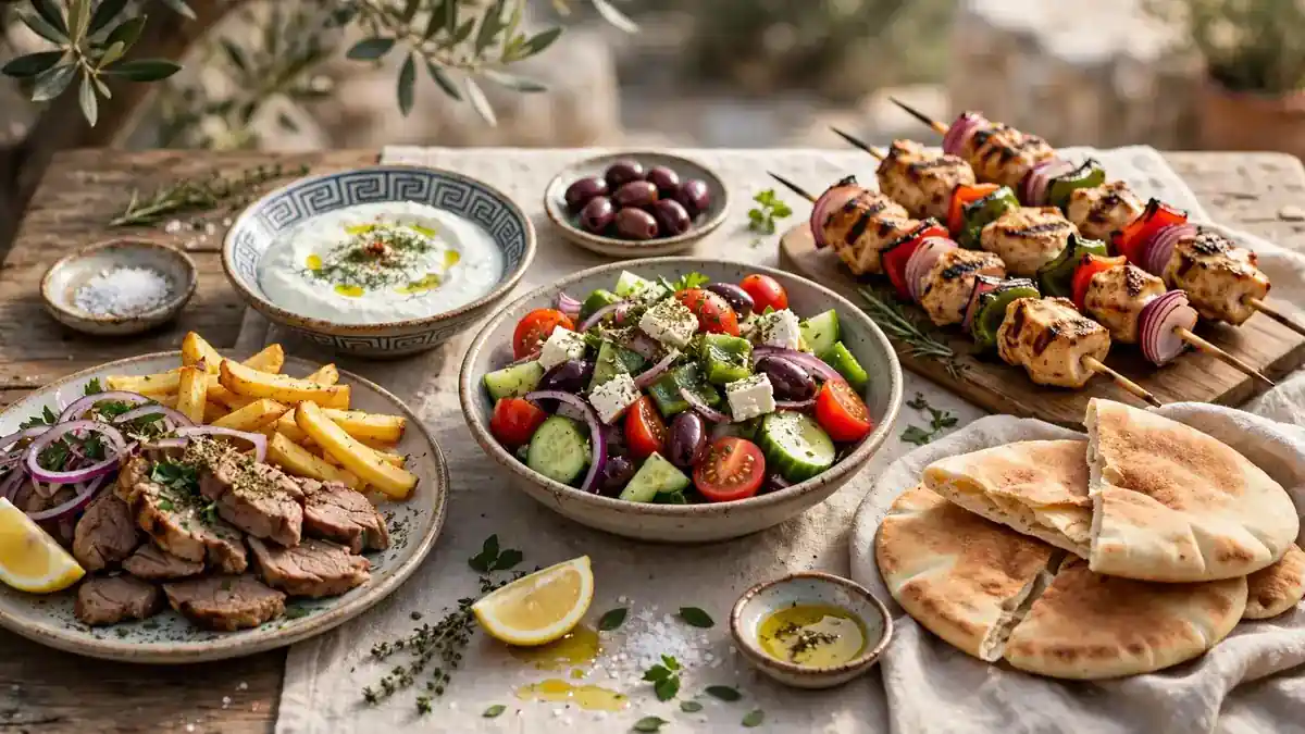 Souvlaki och grillspett på Grekiska Kolgrillsbaren – Grekiska priser 2026