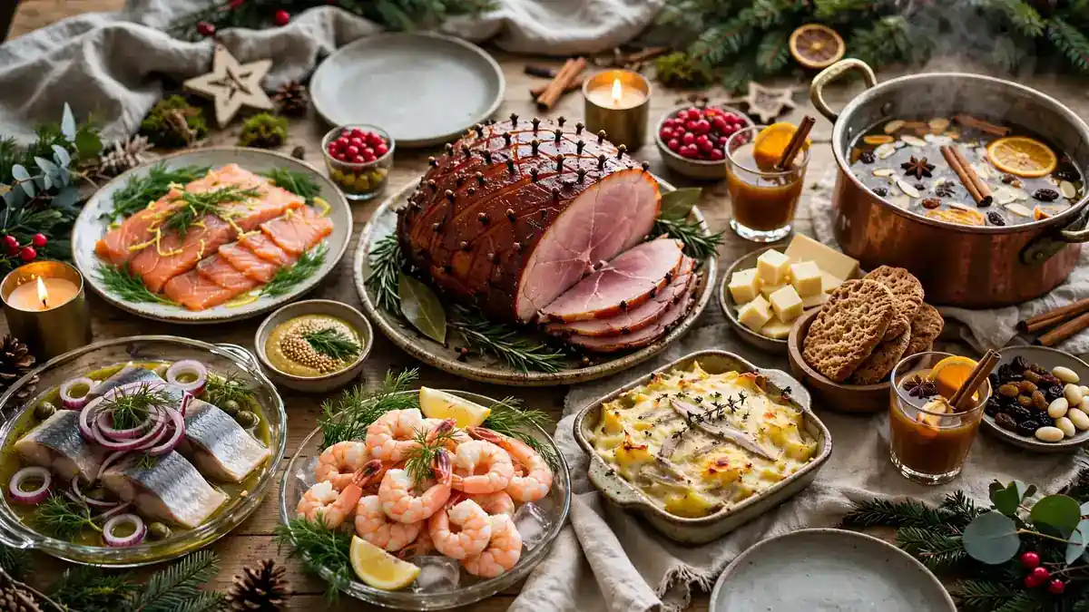 Julbord i Göteborg – klassiskt svenskt julbord med sill, lax och julskinka