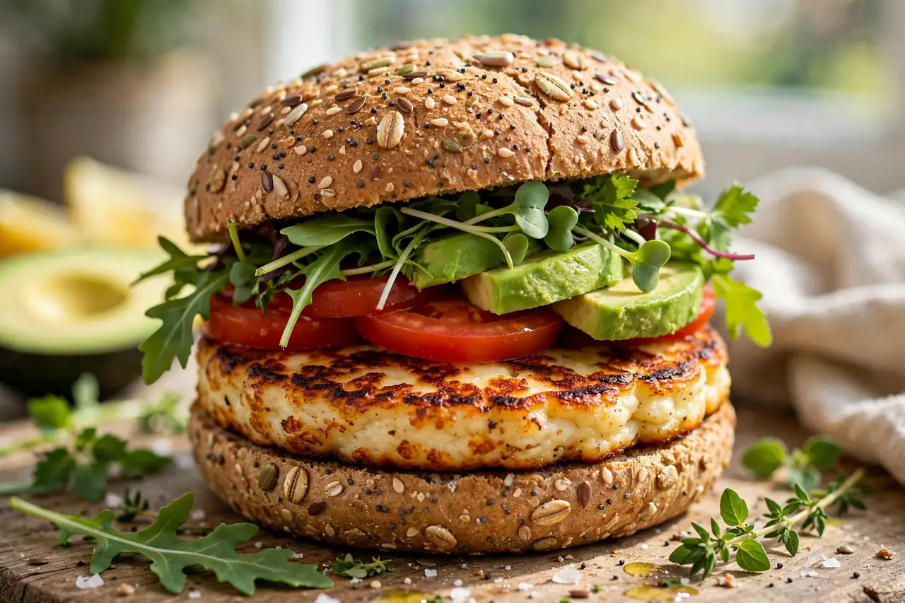 Vegetarisk burgare med avokado och grönsaker – vegoburgare pris 2026